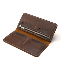 Chestnut Long Leather Wallet