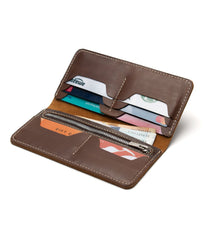 Chestnut Long Leather Wallet