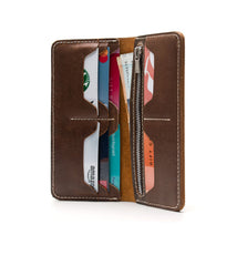 Chestnut Long Leather Wallet