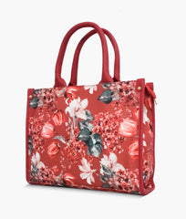 Red Flower Canvas Bag